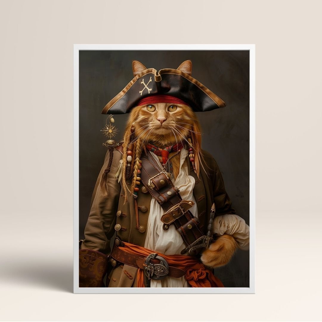 Kaptan Jack Sparrow - Poster - 13x18 - Beyaz