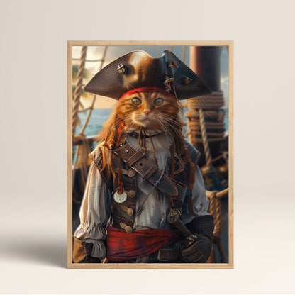 Kaptan Jack Sparrow - Poster - 13x18 - Ahşap