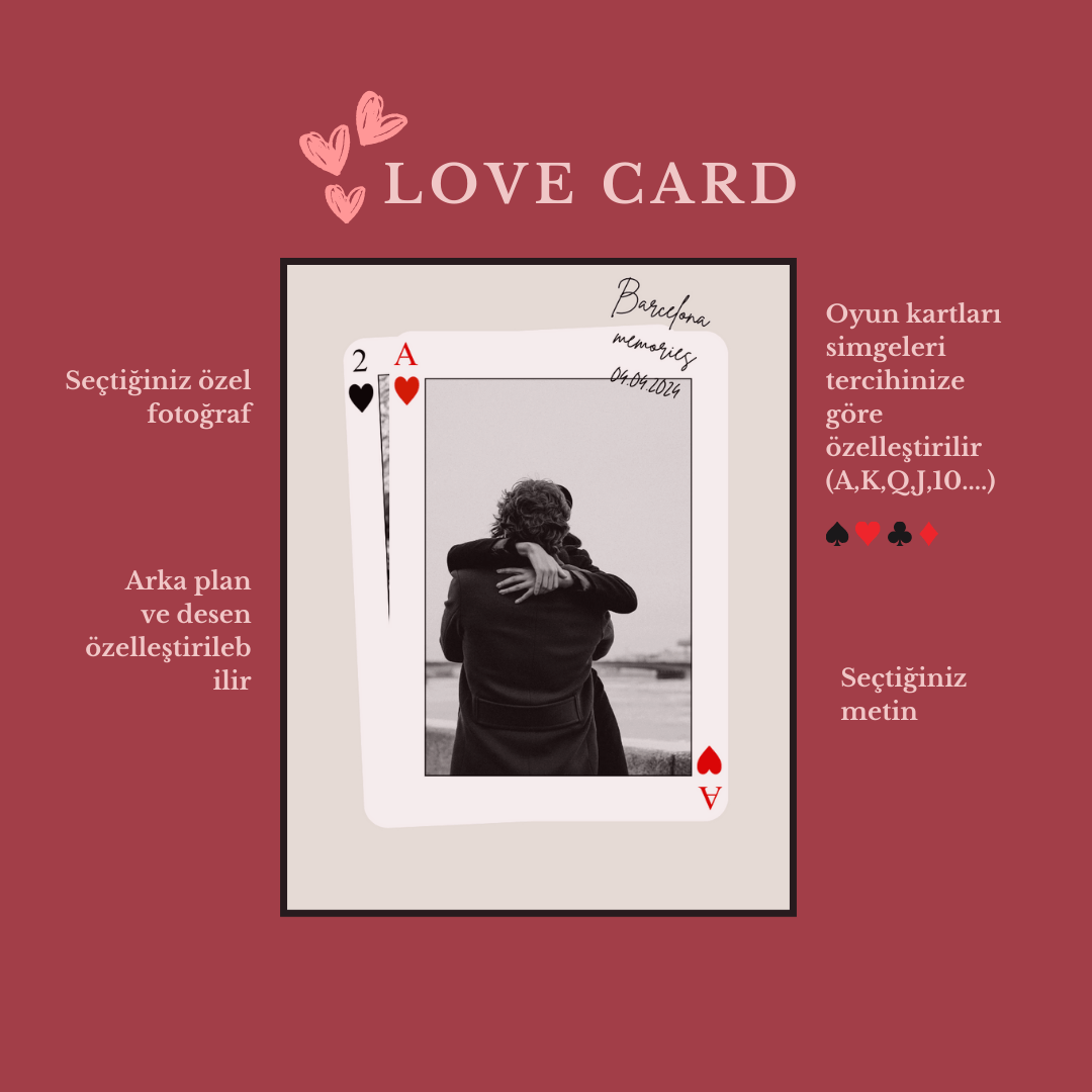 Love Card - Poster - Standart - Çerçevesiz