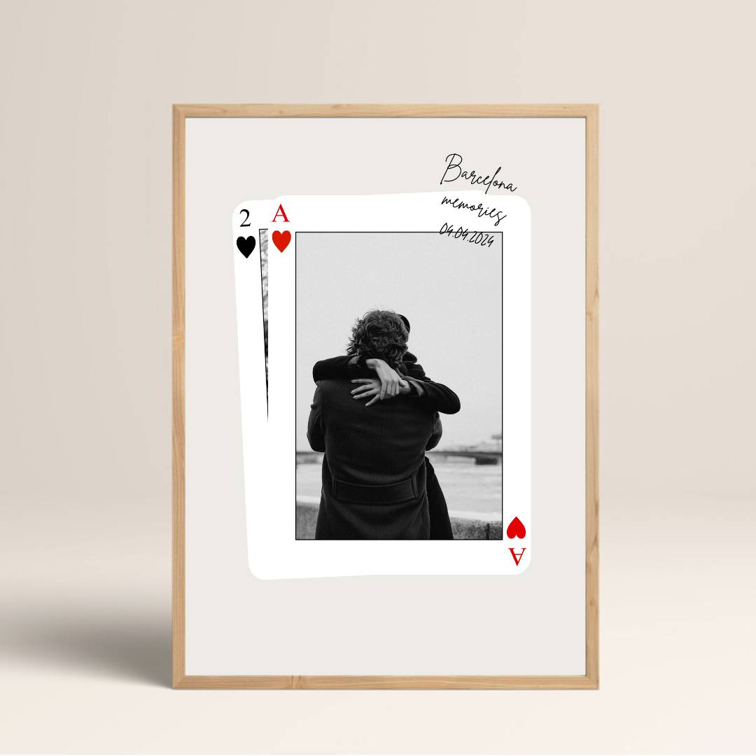 Love Card - Poster - 13x18 - Ahşap