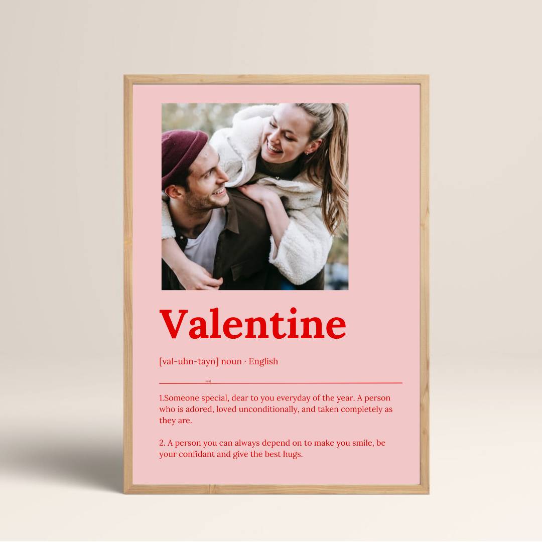 My Valentine - Poster - 13x18 - Ahşap