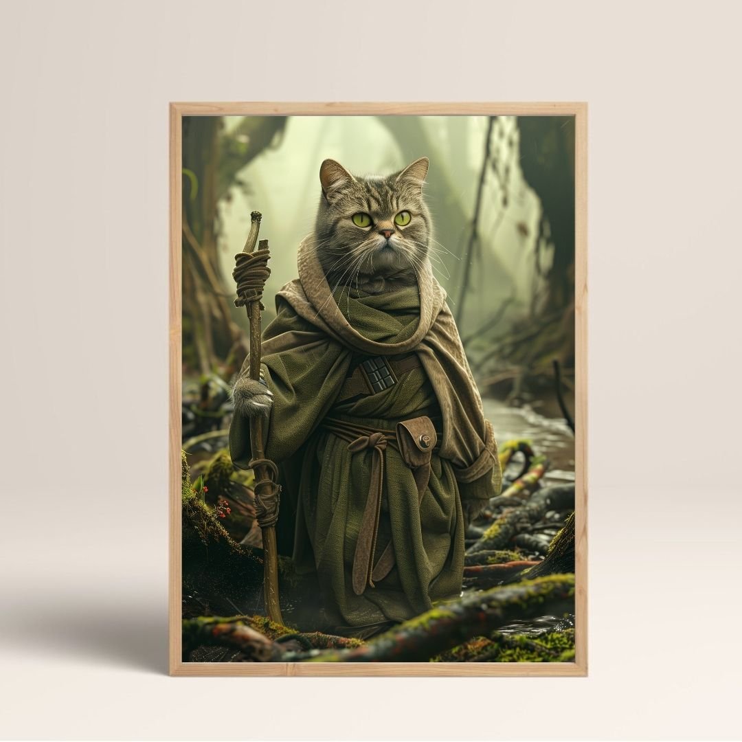 Yoda STAR WARS - Poster - 13x18 - Ahşap